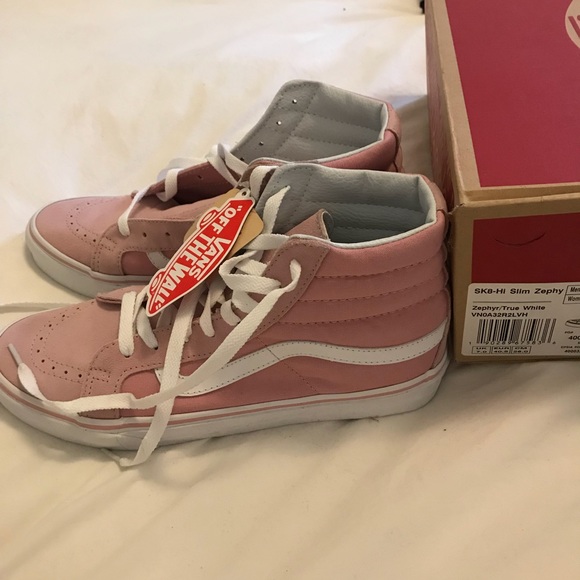 Vans Shoes - Vans High Tops Pink - BNTW SIZE 9.5